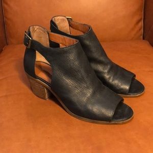 Lucky brand peep toe ankle boots